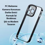 Baseus Glitter iPhone 14 Pro 6.1 Renkli Kenar Silikon Kılıf + Tempered