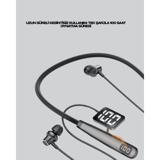 Bluetooth 5.3 Boyun Bantlı Kulaklık – Oyun ve Müzik Modu SD Kart Deste