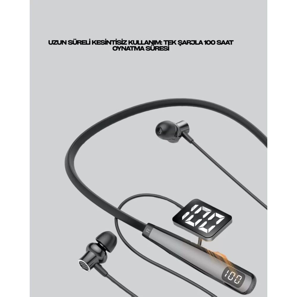 Bluetooth 5.3 Boyun Bantlı Kulaklık – Oyun ve Müzik Modu SD Kart Deste