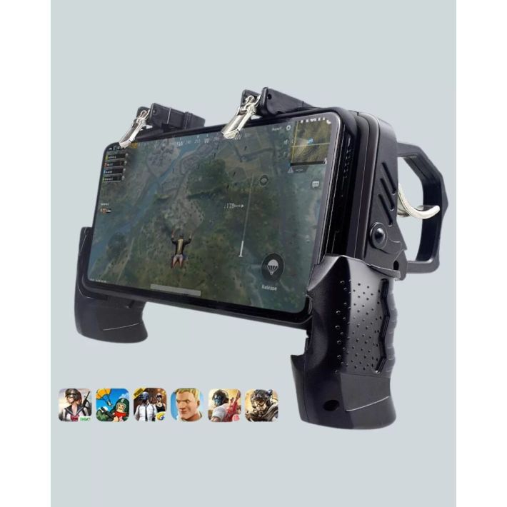 Dört Parmak Destekli Mobil Gamepad Tetikli Oyun Kontrolcüsü