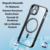 Baseus Glitter iPhone 14 Plus 6.7 Magsafe Silikon Kılıf + Tempered Ekr
