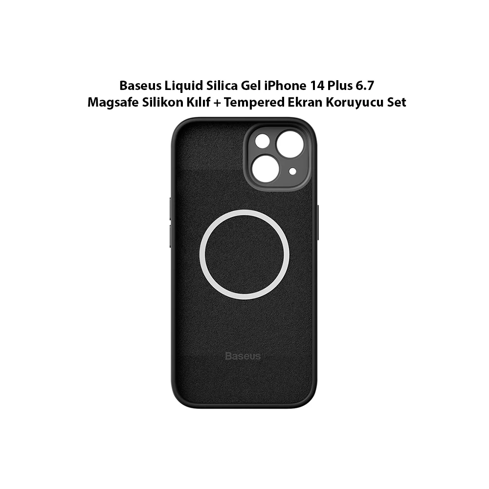 Baseus Liquid Silica Gel iPhone 14 Plus 6.7 Magsafe Silikon Kılıf + Te