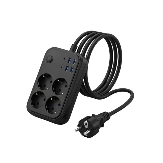 Akım Korumalı Çoklu Priz 4 USB 2 Type C 4 Priz Güvenli ve Hızlı Şarj