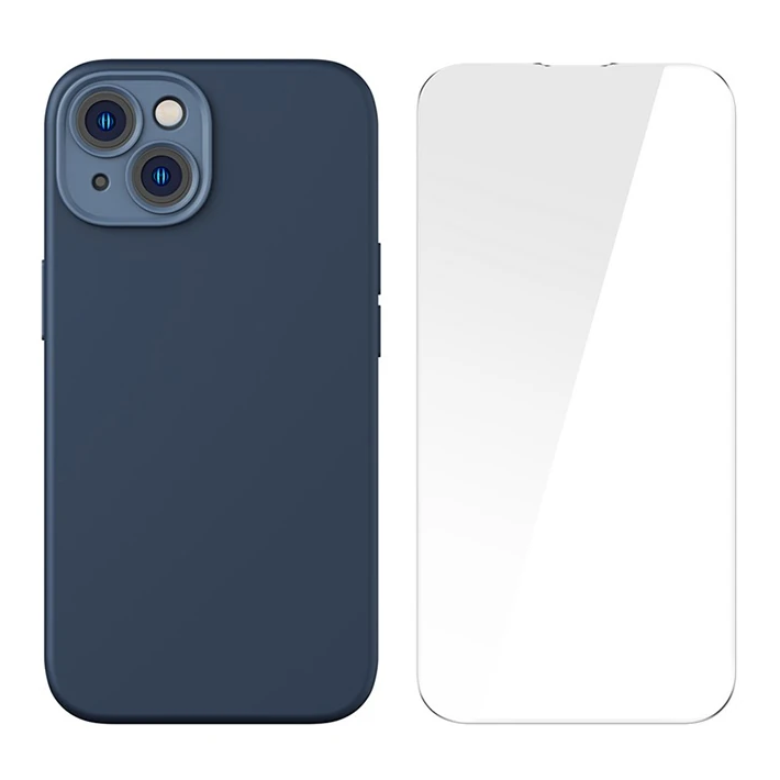 Baseus Liquid Silica Gel iPhone 14 6.1 Magsafe Silikon Kılıf + Tempere