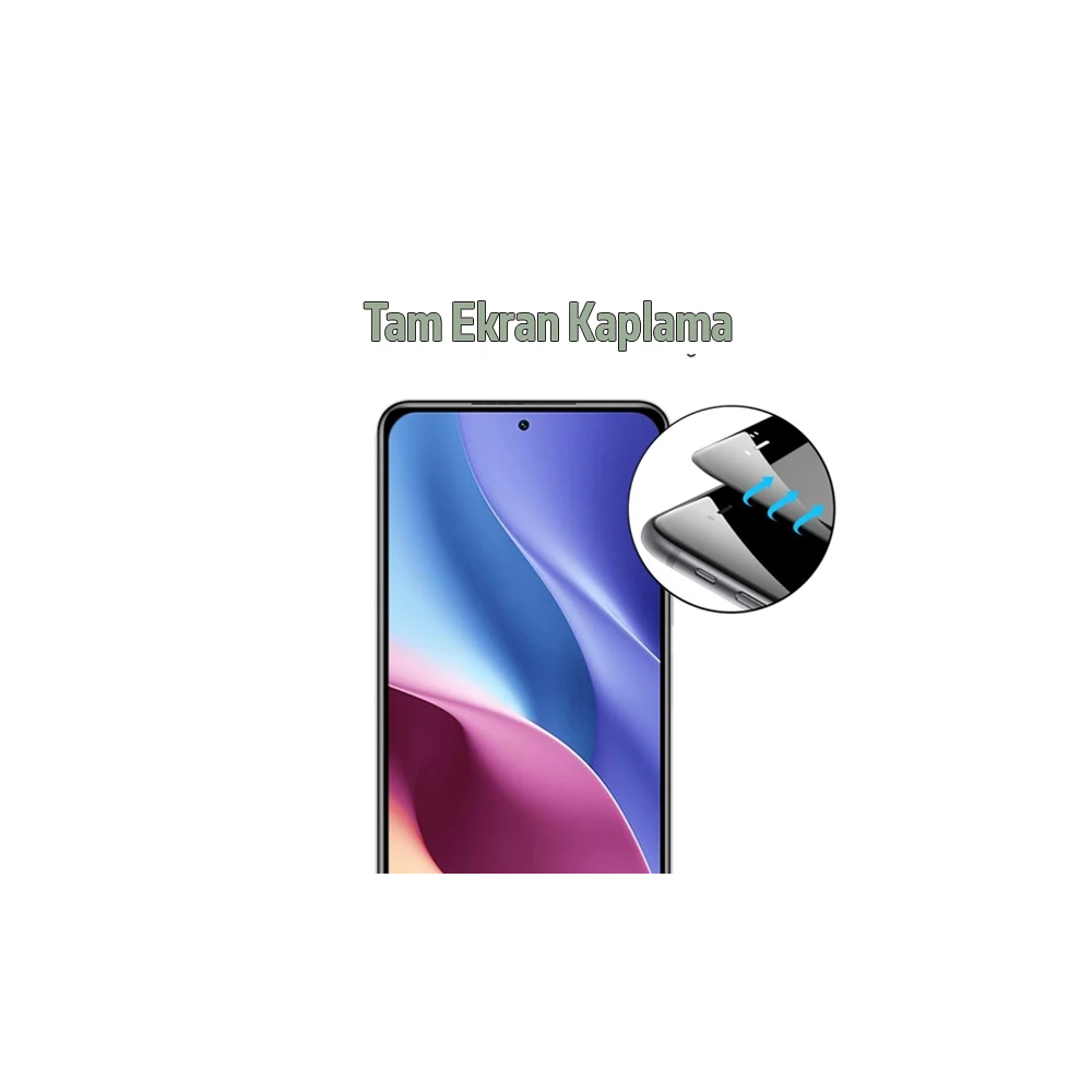 Xiaomi Redmi K40/K40 Pro Full Glue Tam Kaplama Ekran Koruyucu