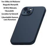 Baseus Liquid Silica Gel iPhone 14 6.1 Magsafe Silikon Kılıf + Tempere