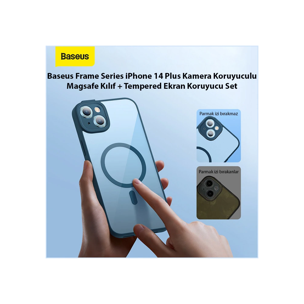 Baseus Frame Series iPhone 14 Plus 6.7 Kamera Koruyuculu Magsafe Kılıf