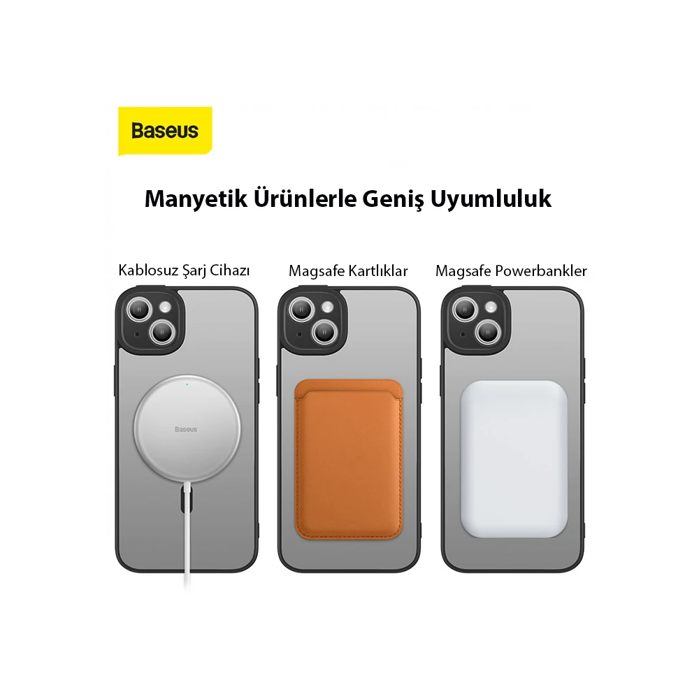 Baseus Frame Series iPhone 14 Plus 6.7 Kamera Koruyuculu Magsafe Kılıf