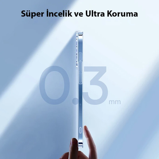 Baseus Crystal iPhone 14 Pro Max 6.7 Ultra-Thin Silikon Kılıf + Temper