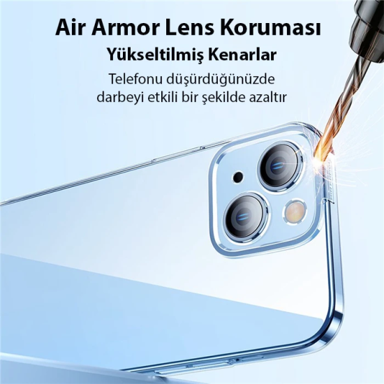 Baseus Crystal iPhone 14 Plus 6.7 Ultra-Thin Silikon Kılıf + Tempered 