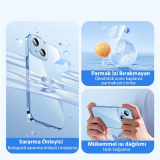 Baseus Crystal iPhone 14 Plus 6.7 Ultra-Thin Silikon Kılıf + Tempered 
