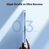 Baseus Crystal iPhone 14 Pro 6.1 Ultra-Thin Silikon Kılıf + Tempered E