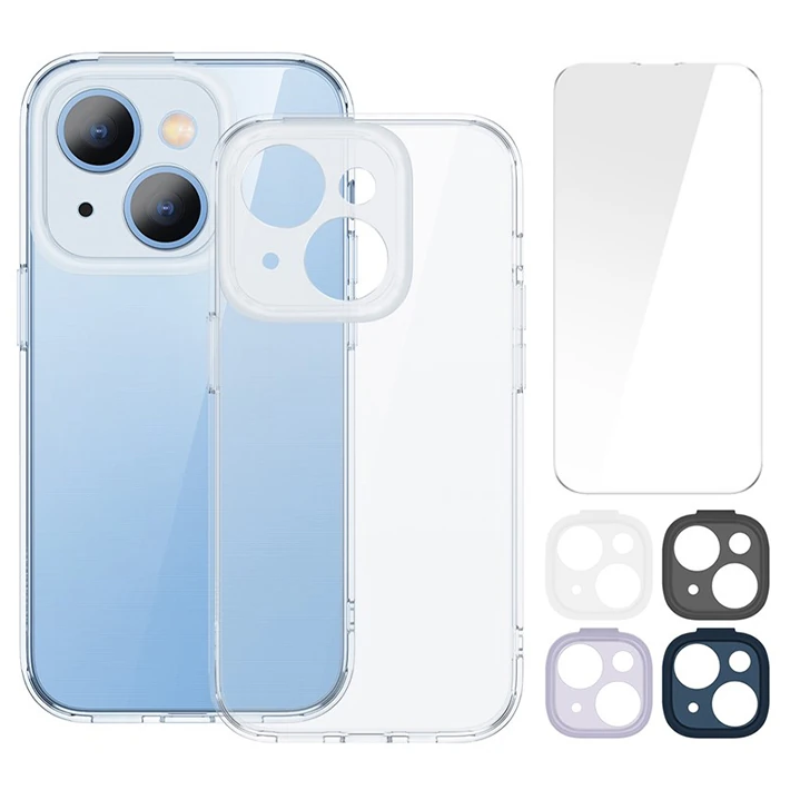 Baseus Illusion Series iPhone 14 Plus 6.7 Silikon Kılıf + Tempered Ekr