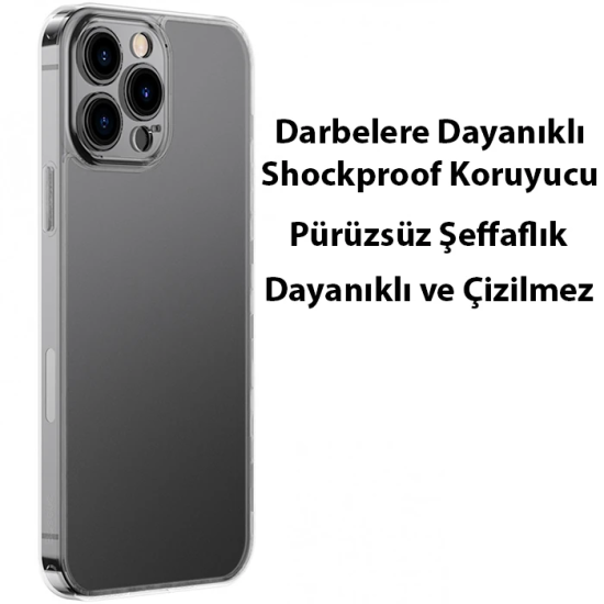 Baseus Frosted Glass iPhone 13 Pro Max 6.7inch Shockproof Koruyucu Kıl