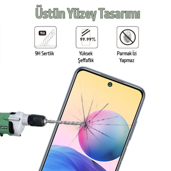 Xiaomi Redmi Note 10 Full Glue Full Kaplama Tempered Cam Ekran Koruyuc