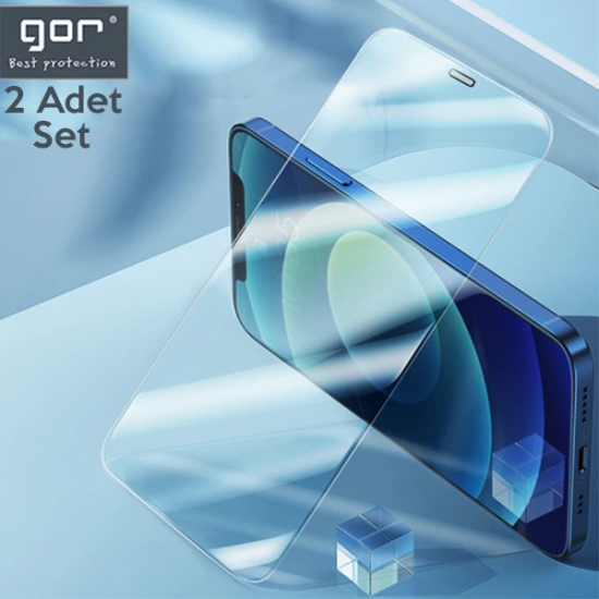 GOR İPhone 12 Pro Max 6.7 Best Full Tempered Cam Ekran Koruyucu 2Adet+