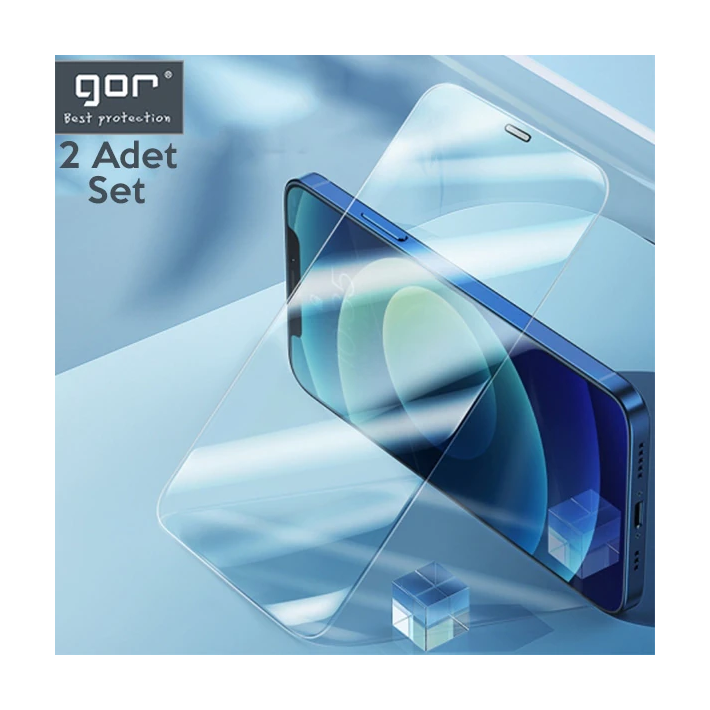 GOR İPhone 12 Pro Max 6.7 Best Full Tempered Cam Ekran Koruyucu 2Adet+