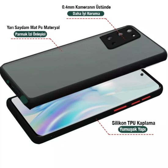 Samsung Galaxy Note 20 Pro Kamera Lens Korumalı Kılıf Premium Silikon 