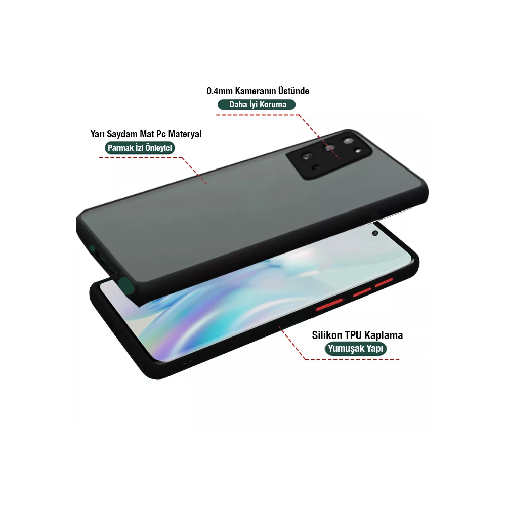 Samsung Galaxy Note 20 Pro Kamera Lens Korumalı Kılıf Premium Silikon 