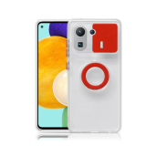 Ally Xiaomi Mi 11 Pro Kılıf Sürgülü Kamera Lens Korumalı Yüzük Standlı