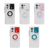 Ally Xiaomi Mi 11 Pro Kılıf Sürgülü Kamera Lens Korumalı Yüzük Standlı