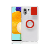 Xiaomi Mi 11 Lite Kılıf Sürgülü Kamera Lens Korumalı Yüzük Standlı Sil