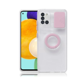 SM Galaxy A21S (SM-A217) Kılıf Sürgülü Kamera Lens Korumalı Yüzük Stan