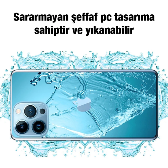 Ally iPhone 12 Pro Max 6.7inç Kılıf Kamera Korumalı Ultra İnce Şeffaf 