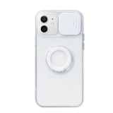 Ally iPhone 12 6.1inç Kılıf Sürgülü Kamera Lens Korumalı Yüzük Standlı