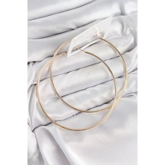 Pirinç Halka Model Gold Renk Kadın Küpe