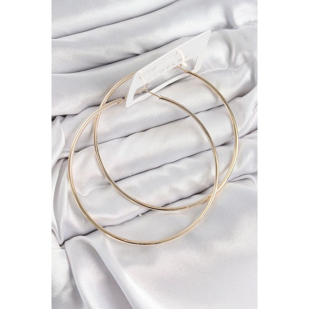 Pirinç Halka Model Gold Renk Kadın Küpe