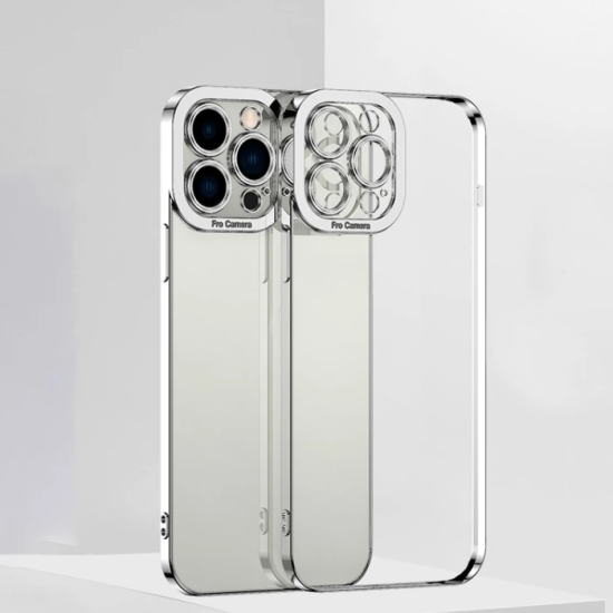 ALLY Fashion Series iPhone 12 Pro Kılıf Renkli Kenar Lazer Çerçeveli S
