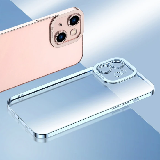 ALLY Fashion Series iPhone 12 Pro Kılıf Renkli Kenar Lazer Çerçeveli S