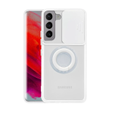 SM Galaxy S21 Plus - S30 Plus Kılıf Sürgülü Kamera Lens Korumalı Yüzük
