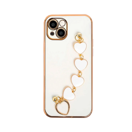 Ally iPhone 13 Mini 5.4inç Kılıf Kalp Bileklik Tutuculu Lüx Silikon As