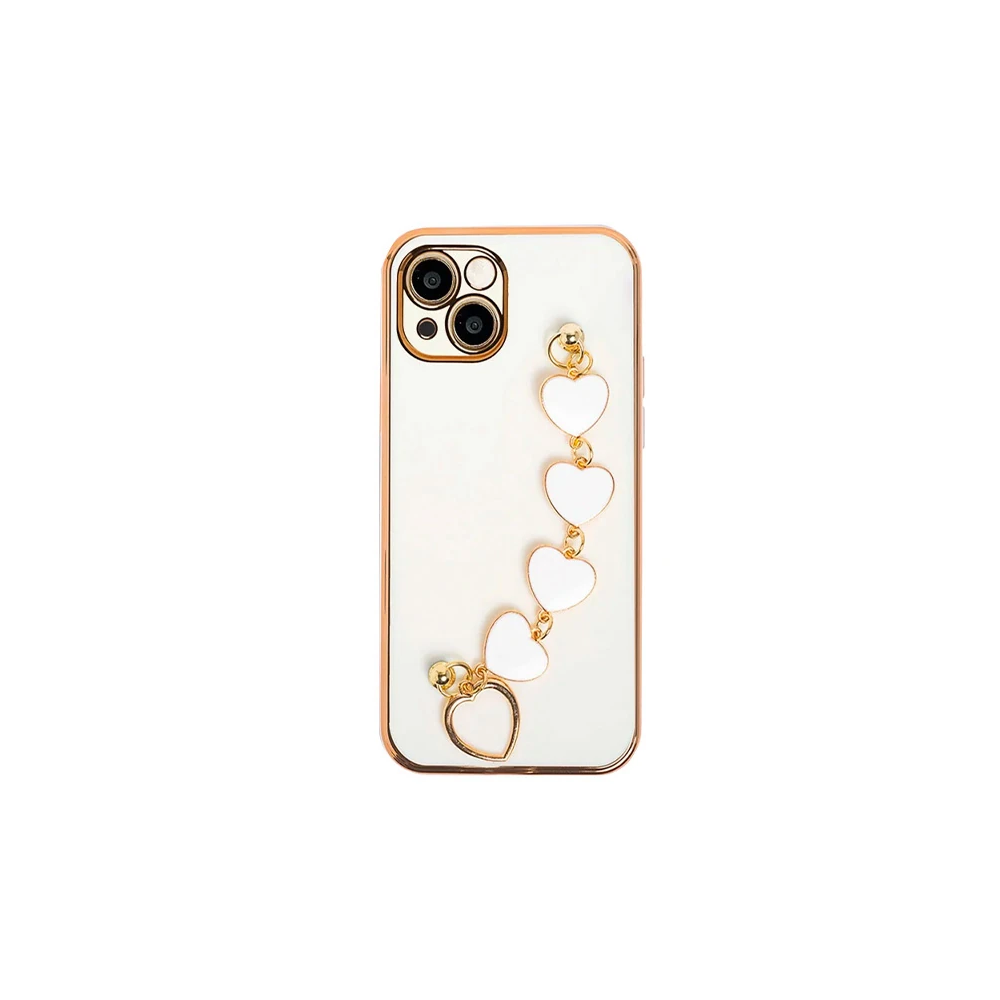 Ally iPhone 13 Mini 5.4inç Kılıf Kalp Bileklik Tutuculu Lüx Silikon As
