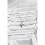 316L Çelik Gümüş Renk Zirkon Taşlı Kutup Yıldızı Model Kadın Kolye