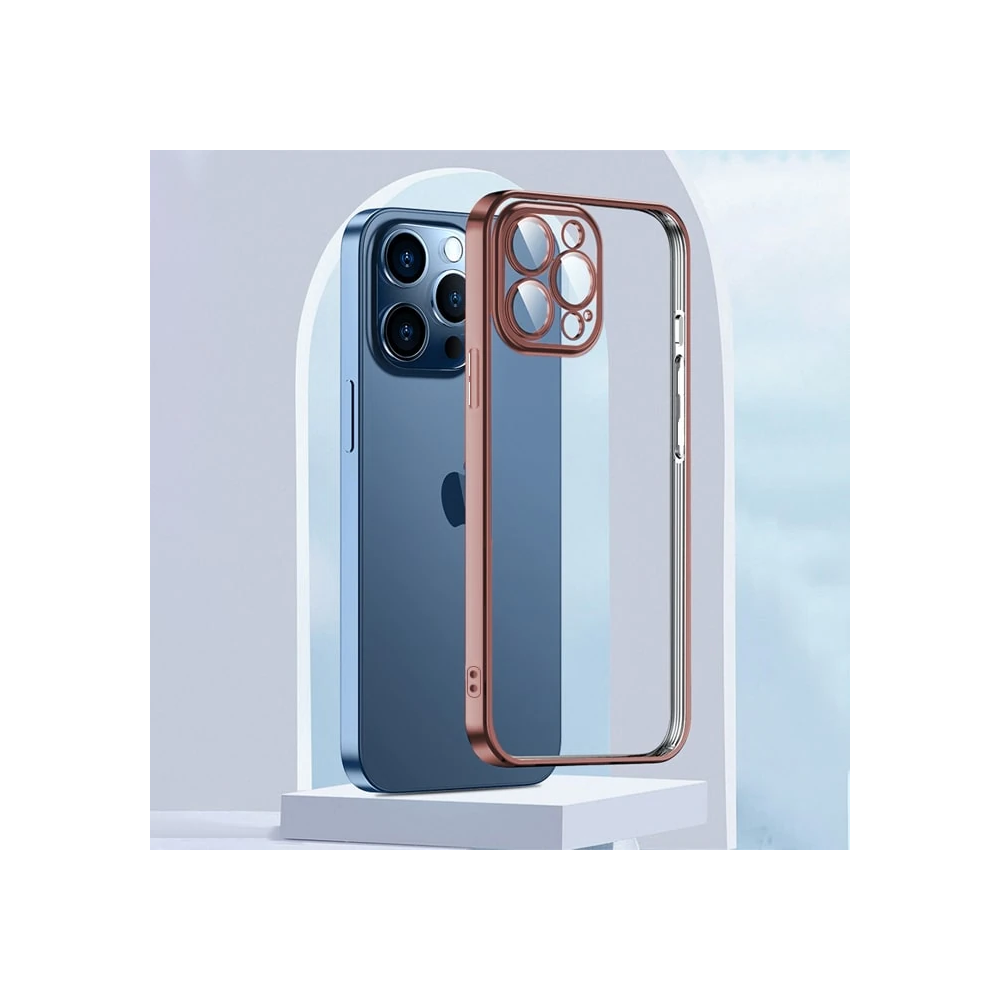 ALLY Fashion Series iPhone 13 Pro Max Kılıf Renkli Kenar Lazer Çerçeve