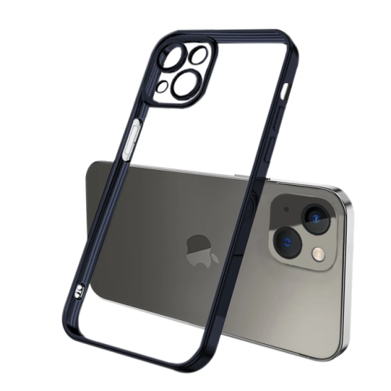 ALLY Fashion Series iPhone 13 6.1inç Kılıf Renkli Kenar Lazer Çerçevel
