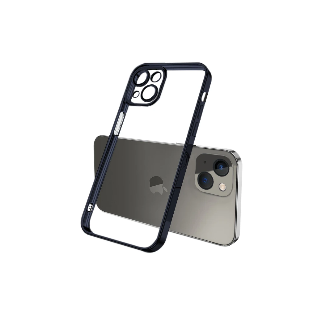 ALLY Fashion Series iPhone 13 6.1inç Kılıf Renkli Kenar Lazer Çerçevel