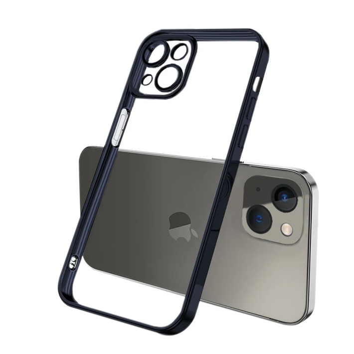 ALLY Fashion Series iPhone 13 6.1inç Kılıf Renkli Kenar Lazer Çerçevel