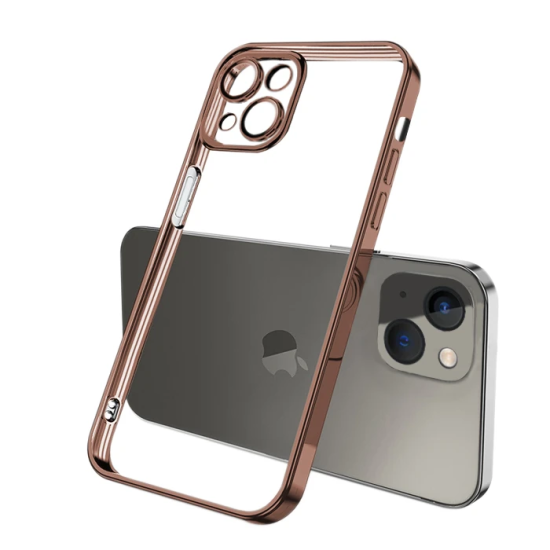 ALLY Fashion Series iPhone 13 6.1inç Kılıf Renkli Kenar Lazer Çerçevel