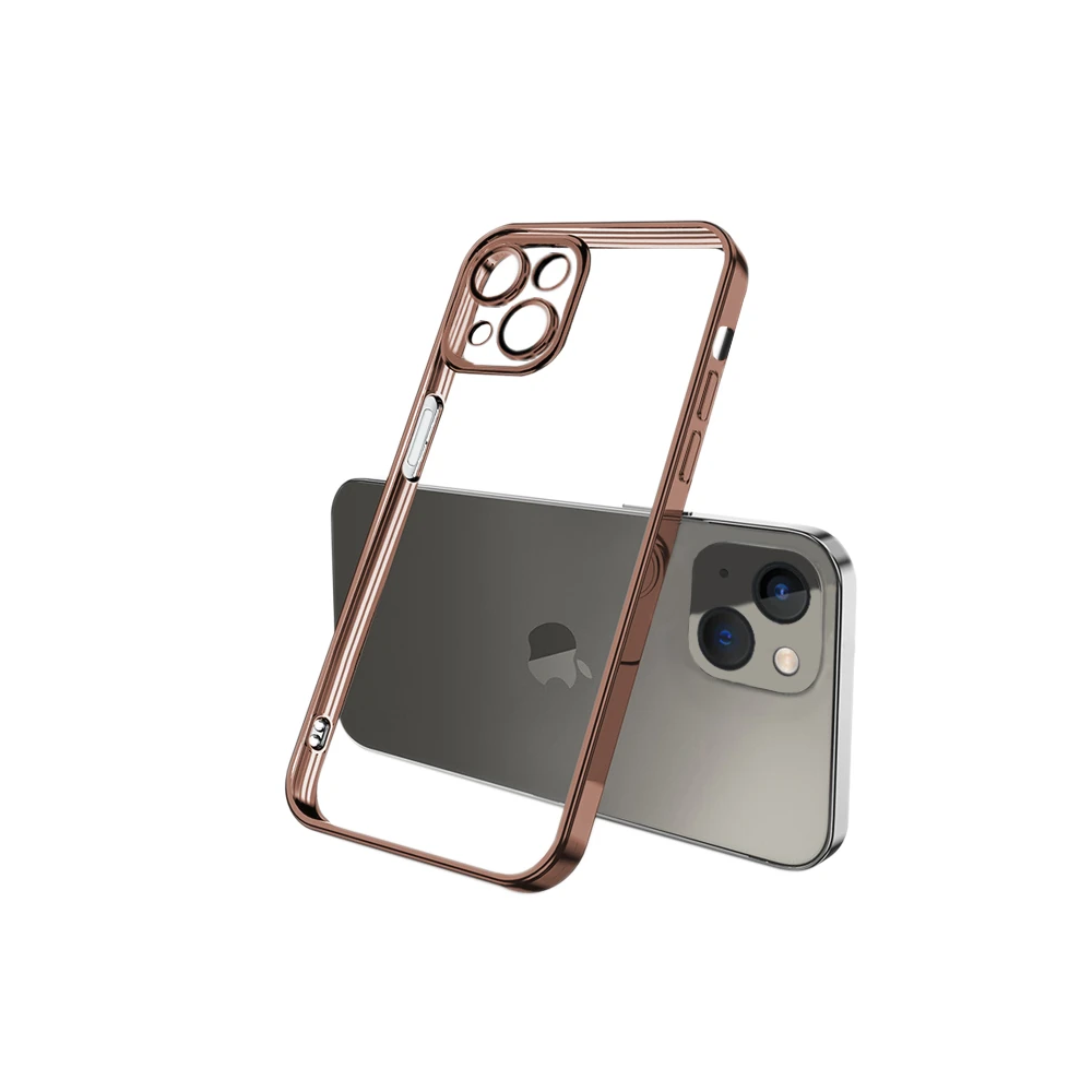 ALLY Fashion Series iPhone 13 6.1inç Kılıf Renkli Kenar Lazer Çerçevel