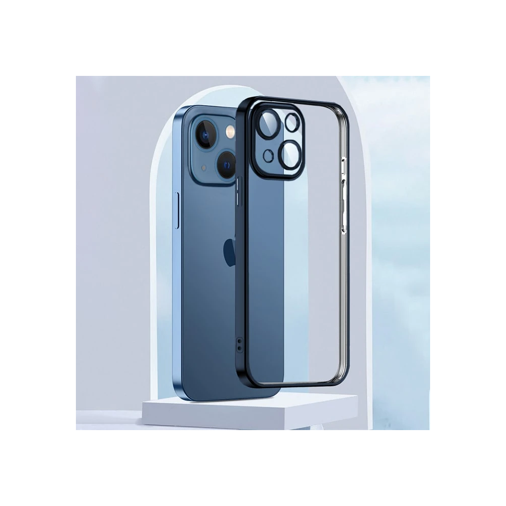 ALLY Fashion Series iPhone 13 6.1inç Kılıf Renkli Kenar Lazer Çerçevel