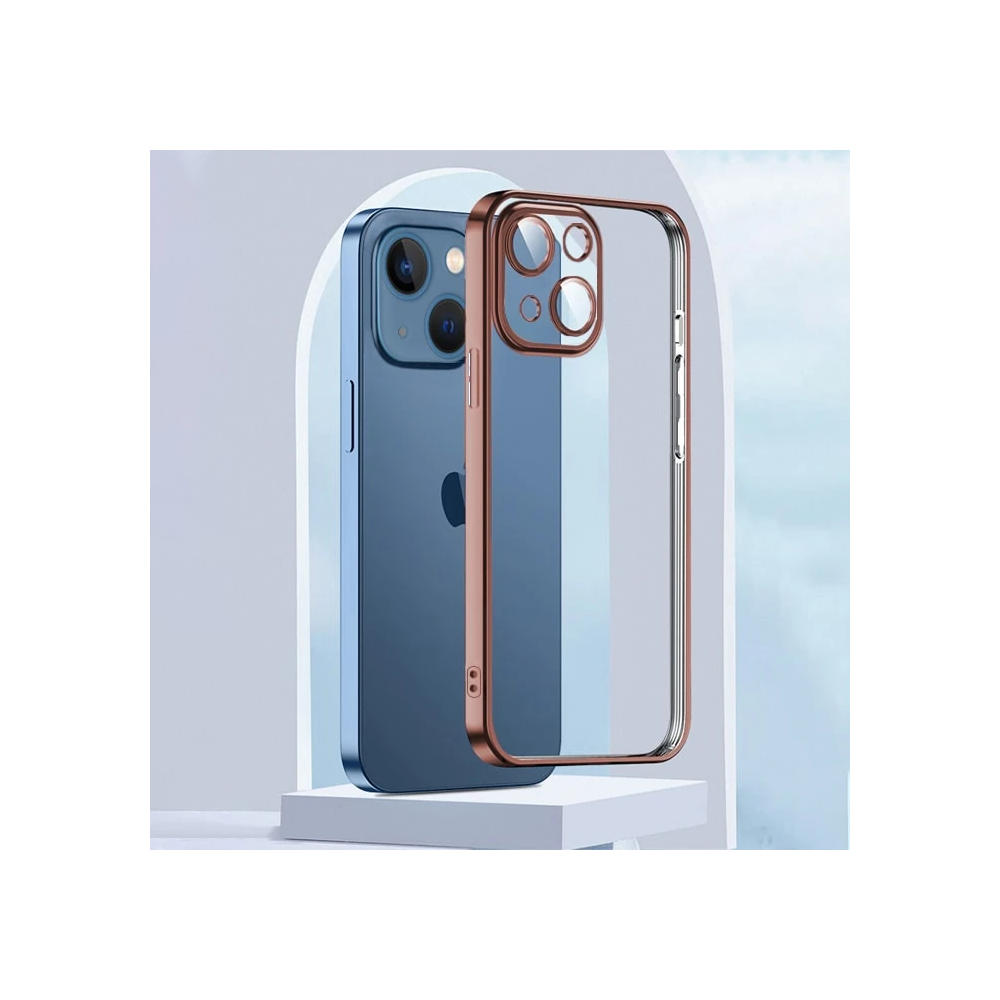ALLY Fashion Series iPhone 13 6.1inç Kılıf Renkli Kenar Lazer Çerçevel