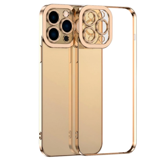 ALLY Fashion Series iPhone 12 Pro Max Kılıf Renkli Kenar Lazer Çerçeve