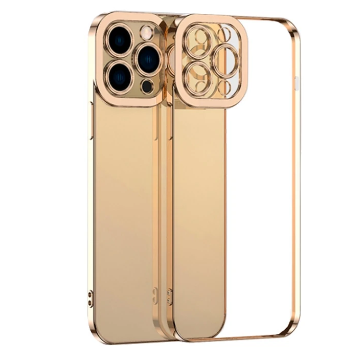 ALLY Fashion Series iPhone 12 Pro Max Kılıf Renkli Kenar Lazer Çerçeve