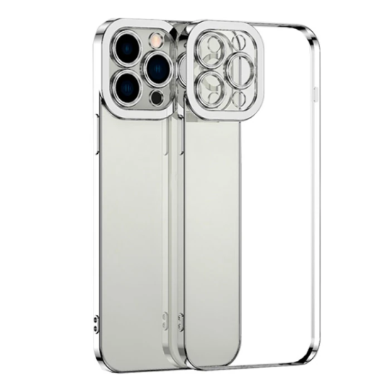 ALLY Fashion Series iPhone 12 Pro Max Kılıf Renkli Kenar Lazer Çerçeve