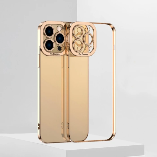 ALLY Fashion Series iPhone 12 Pro Max Kılıf Renkli Kenar Lazer Çerçeve