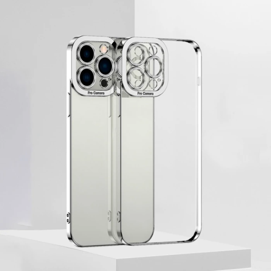 ALLY Fashion Series iPhone 12 Pro Max Kılıf Renkli Kenar Lazer Çerçeve